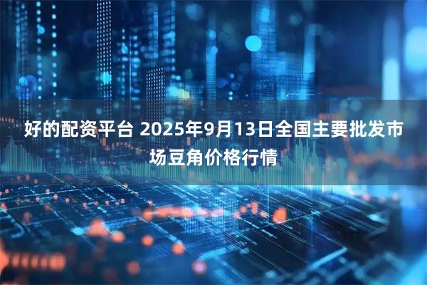 好的配资平台 2025年9月13日全国主要批发市场豆角价格行情