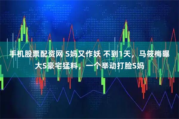 手机股票配资网 S妈又作妖 不到1天，马筱梅曝大S豪宅猛料，一个举动打脸S妈